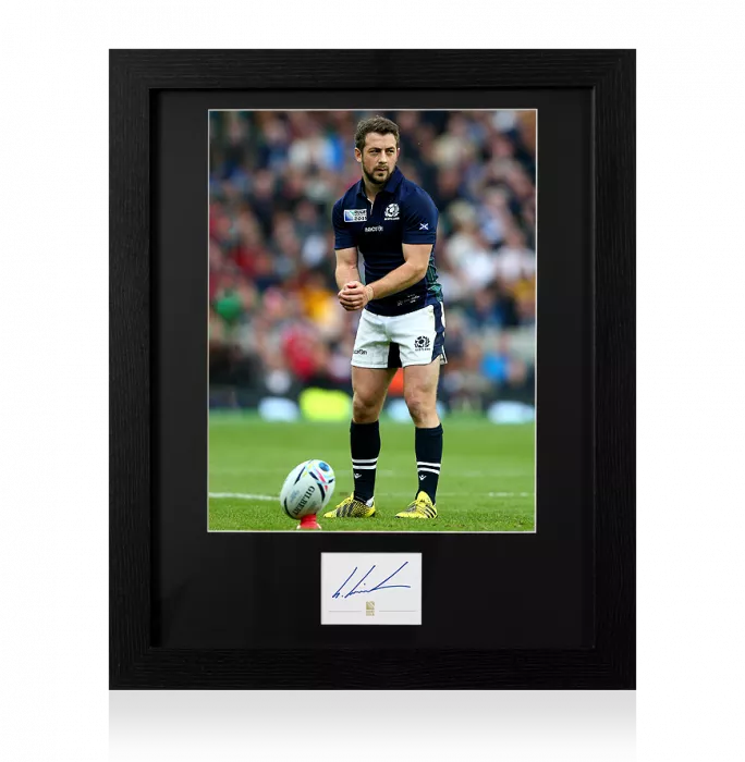Greig Laidlaw Signed Rugby World Cup 2015 Card And Scotland Photo Frame
