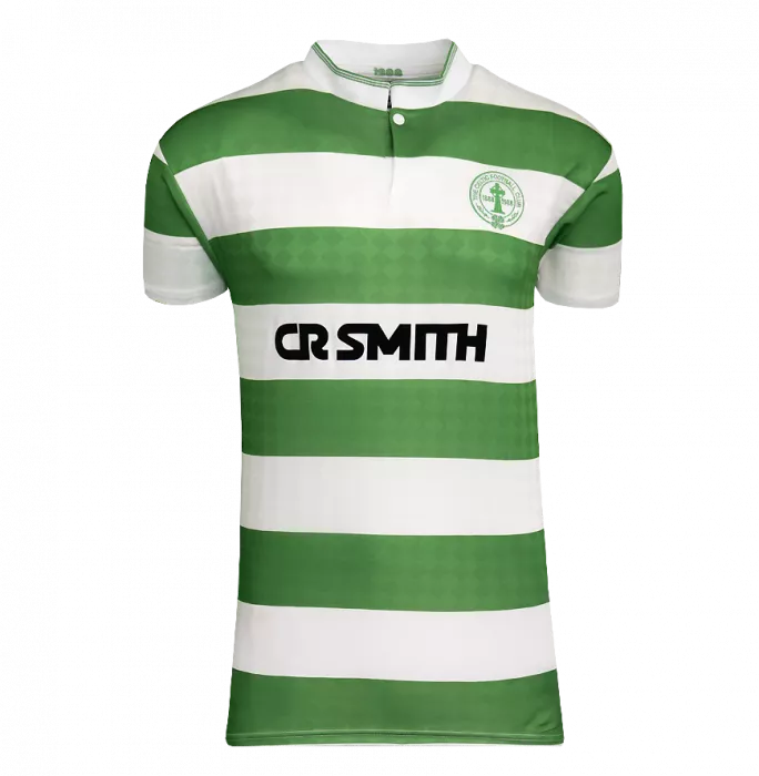 Henrik Larsson Back Signed Celtic Retro Home Shirt In Deluxe Packaging