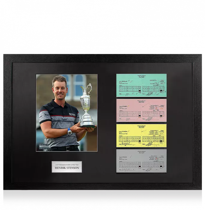 Henrik Stenson 2016 Royal Troon Open Scorecards In Champion Golfer Of The Year Frame