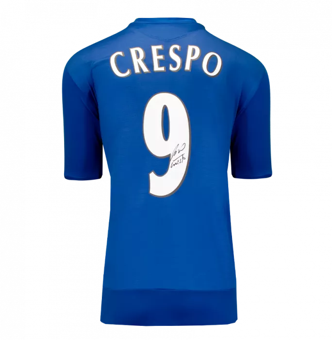 Hernan Crespo Back Signed Chelsea FC 2005-06 Home Shirt In Classic Frame