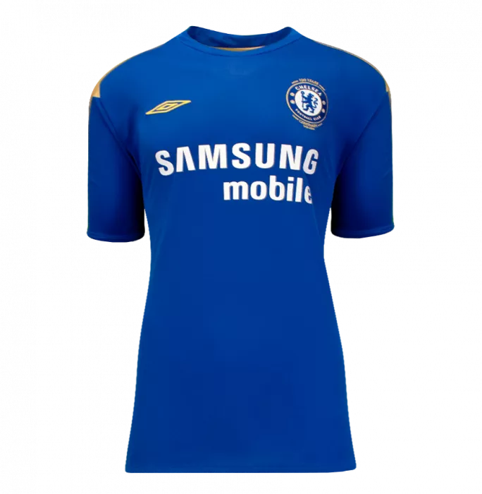 Hernan Crespo Back Signed Chelsea FC 2005-06 Home Shirt