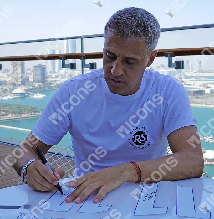 Hernan Crespo Back Signed Modern Internazionale Home Shirt With Fan Style Number