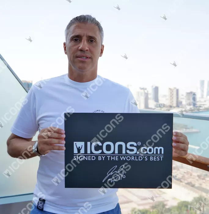 Hernan Crespo Back Signed Modern Internazionale Home Shirt With Fan Style Number