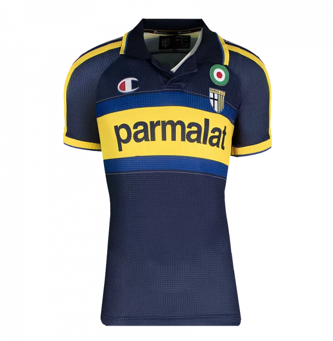 Hernan Crespo Back Signed Parma 1999-00 Third Shirt With Fan Style Number In Hero Frame: Option 1