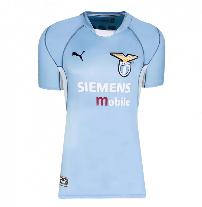 Hernan Crespo Back Signed SS Lazio 2001-02 Home Shirt In Hero Frame: Option 1