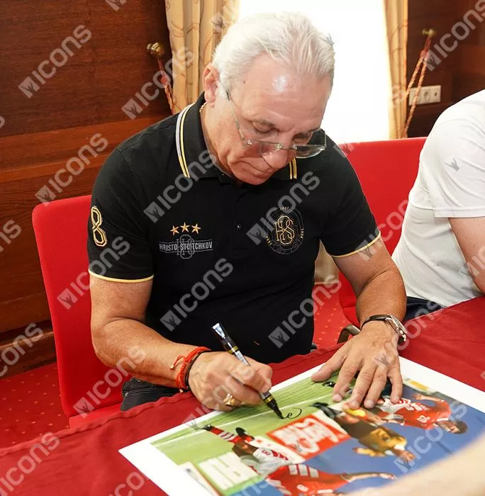Hristo Stoichkov Official 1994 FIFA World Cup™ Signed And Framed Bulgaria Photo: 1994 Golden Boot Winner