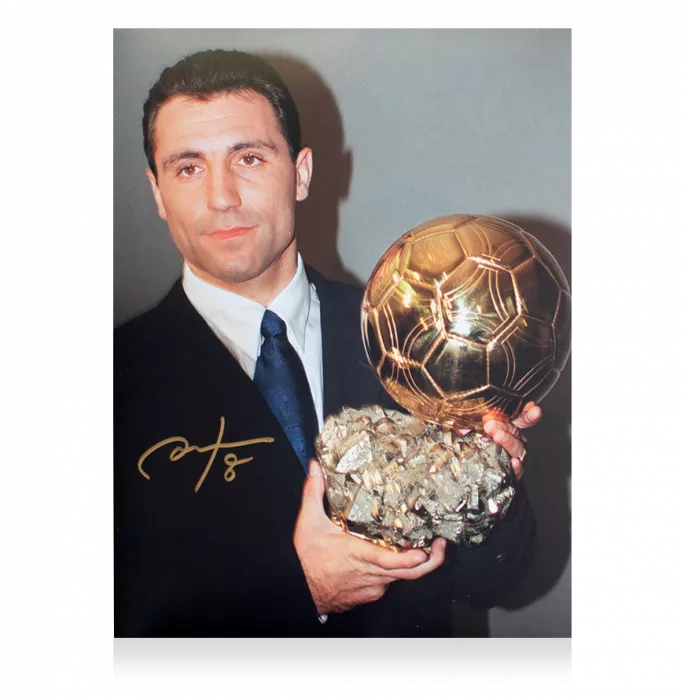 Hristo Stoichkov Official Ballon D'Or™ Signed And Framed Photo: 1994 Ballon D'Or Winner