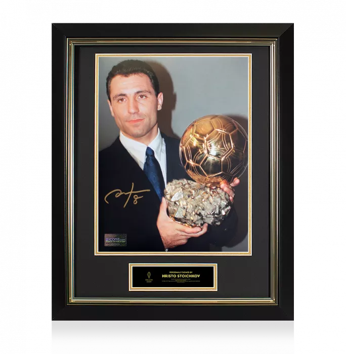 Hristo Stoichkov Official Ballon d'Or™ Signed and Framed Photo: 1994 Ballon d'Or Winner