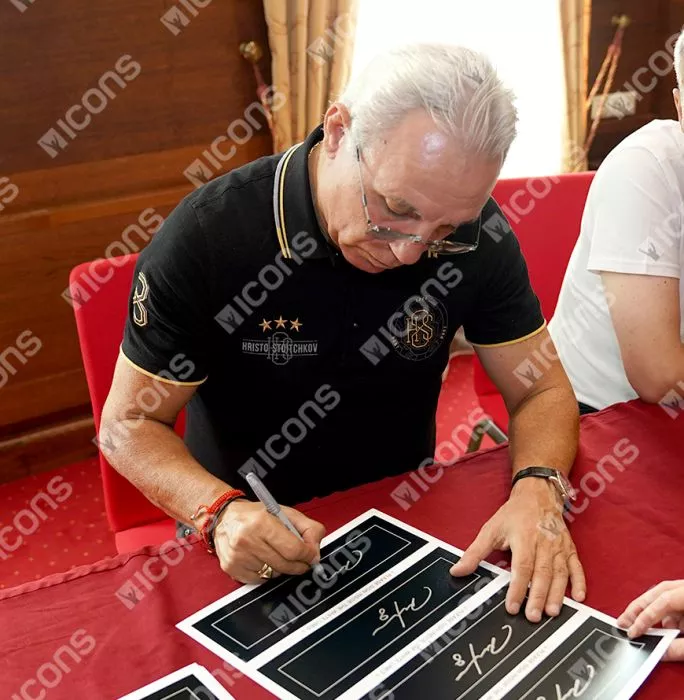 Hristo Stoichkov Official Ballon D'Or™ Signed Plaque And Photo Frame: 1994 Winner