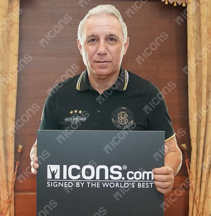 Hristo Stoichkov Official Ballon D'Or™ Signed Plaque And Photo Frame: 1994 Winner