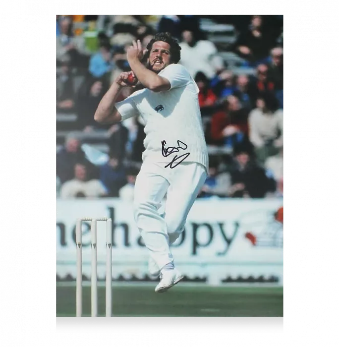 Ian Botham Signed Bowling Action Print In Premium Photo Frame