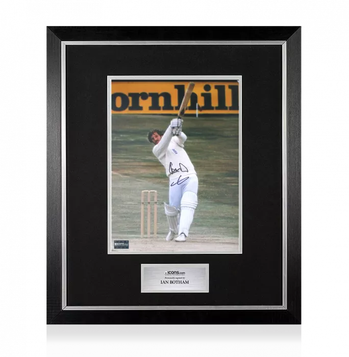 Ian Botham Signed Photo In Premium Photo Frame: Headingley Action