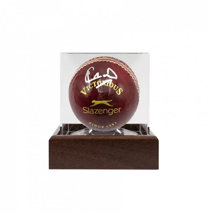 Ian Botham Signed Slazenger Cricket Ball In Acrylic Case