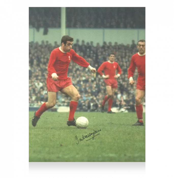 Ian Callaghan Signed Liverpool Photo In Premium Photo Frame