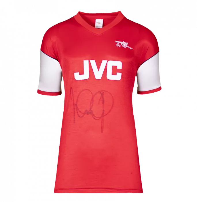 Ian Wright Front Signed Arsenal 1982 Home Shirt In Classic Frame