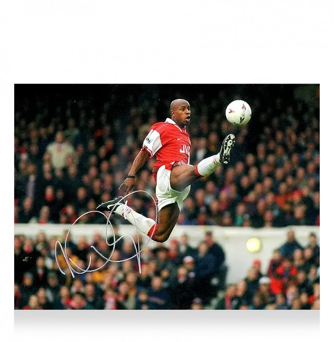Ian Wright Signed Arsenal Photo: Master Of The Ball