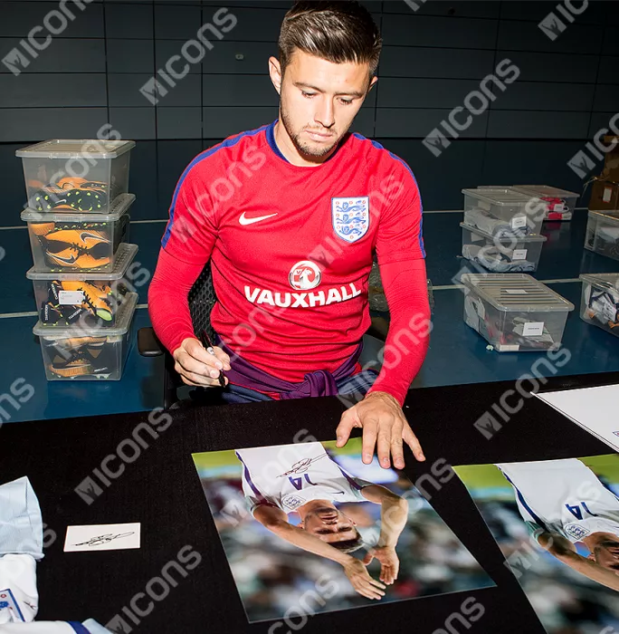 Aaron Cresswell Signed England Photo