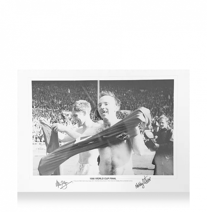 Alan Ball & Nobby Stiles Signed England Photo