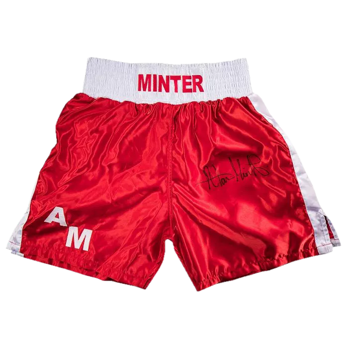 Alan Minter Signed Boxing Trunks