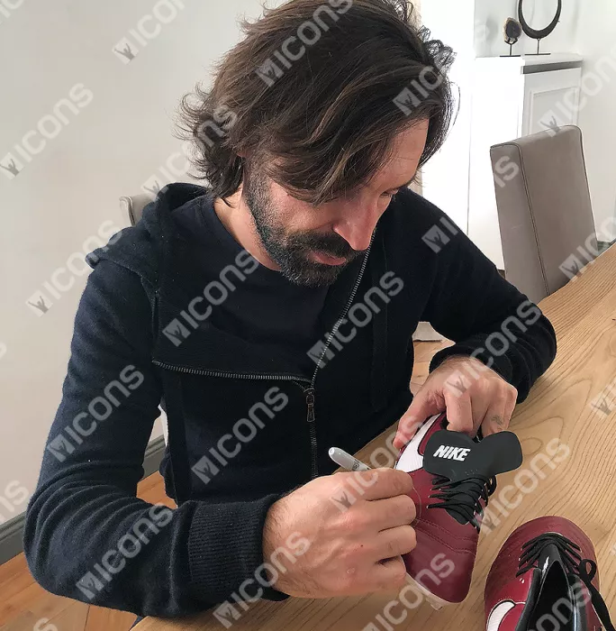 Andrea Pirlo Signed Red Nike Boot