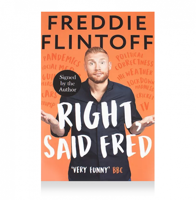 Andrew Flintoff Signed Book: Right Said Fred