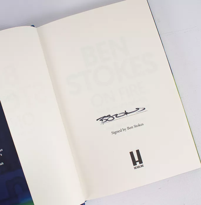 Ben Stokes Signed Hardback Book: On Fire