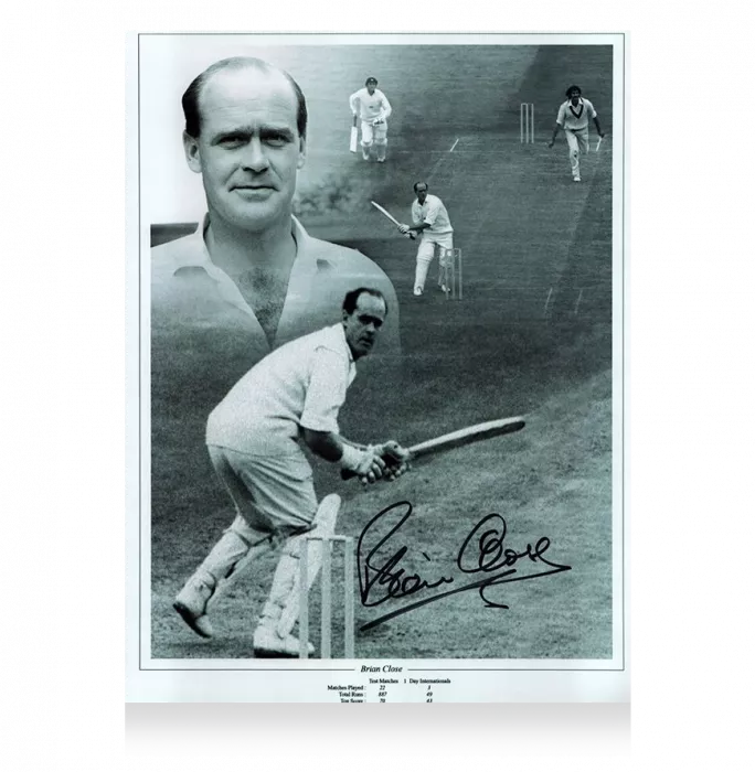 Brian Close Signed Photo