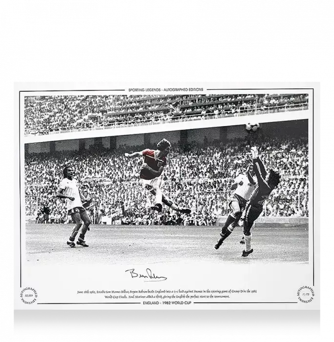 Bryan Robson Signed England Photo