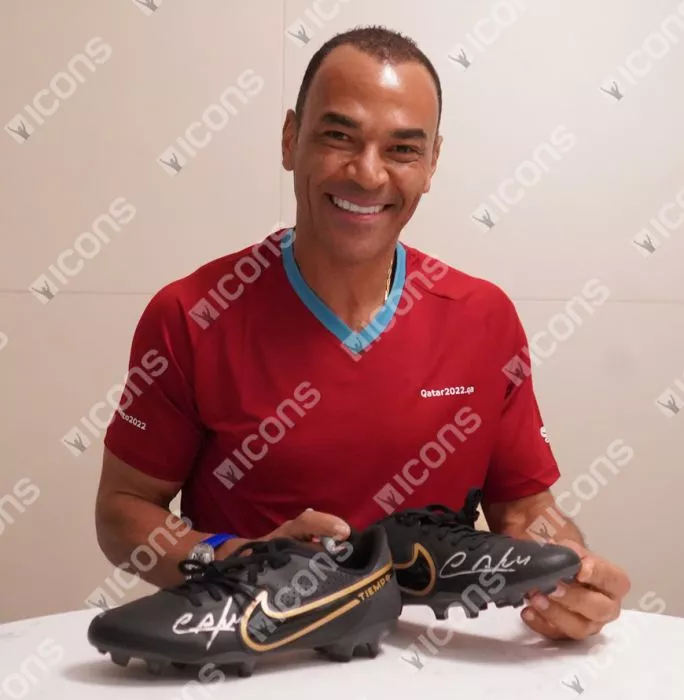 Cafu Signed Black And Gold Nike Boot