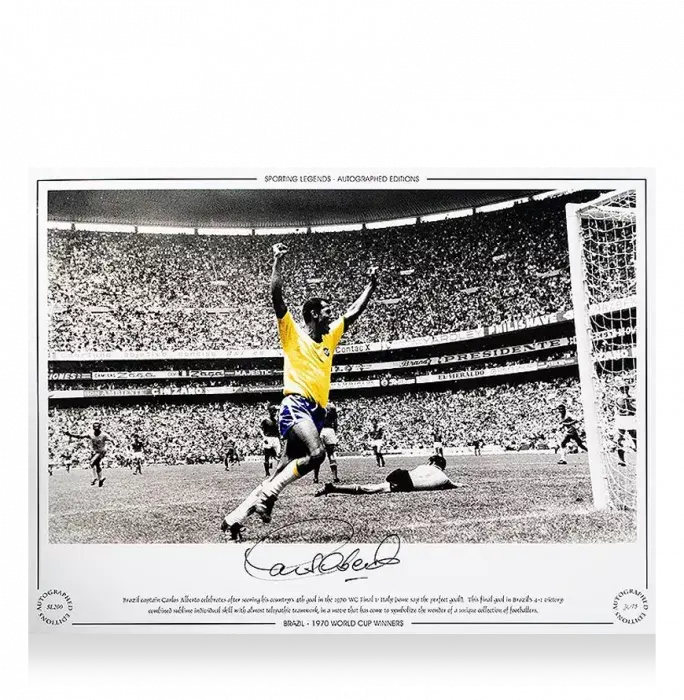 Carlos Alberto Signed Brazil Photo