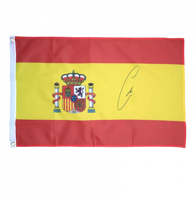 Carlos Alcaraz Signed And Framed Spain Flag