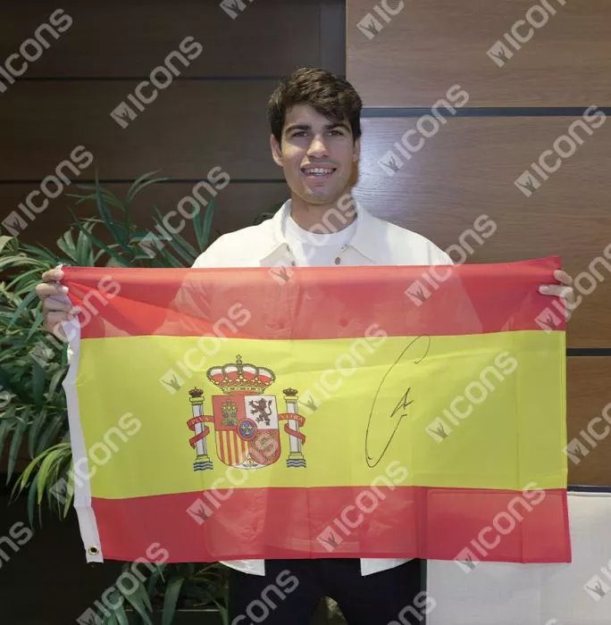 Carlos Alcaraz Signed And Framed Spain Flag