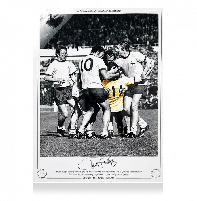 Charlie George Signed Arsenal Photo