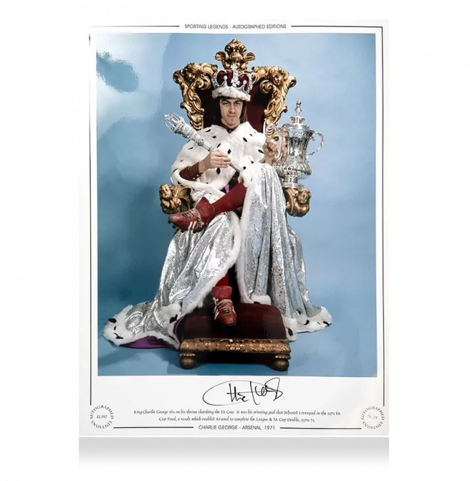 Charlie George Signed Arsenal Photo