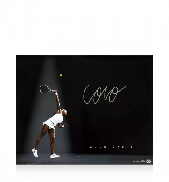 Coco Gauff Signed Photo: With Power