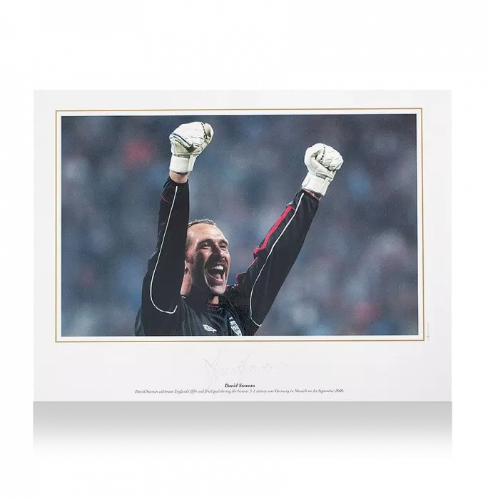 David Seaman Signed England Photo