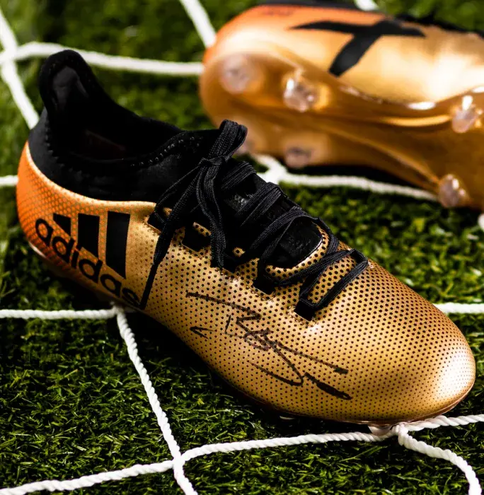 Dele Alli Signed Gold Adidas X Boot