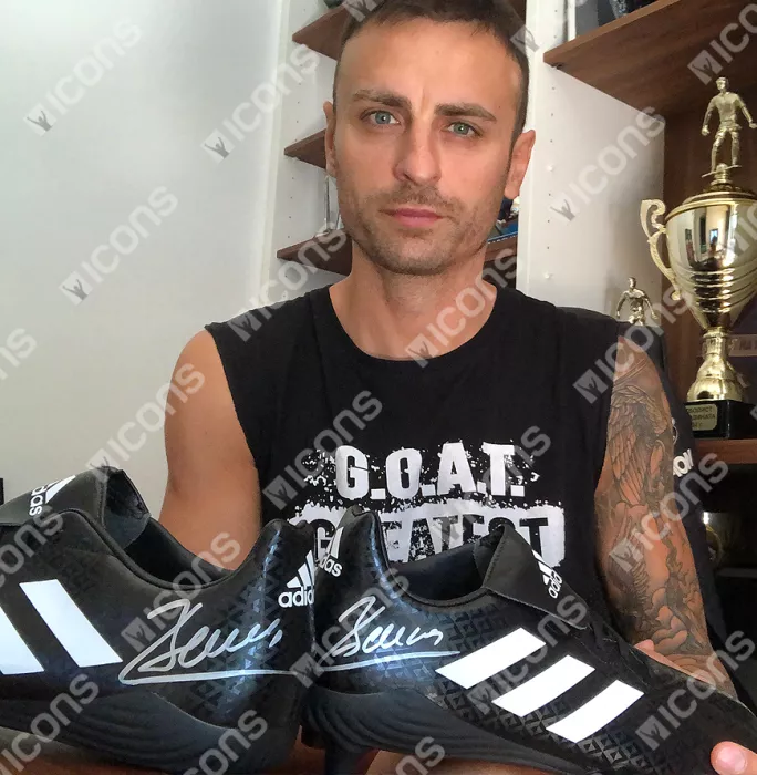 Dimitar Berbatov Signed Black Adidas Boot