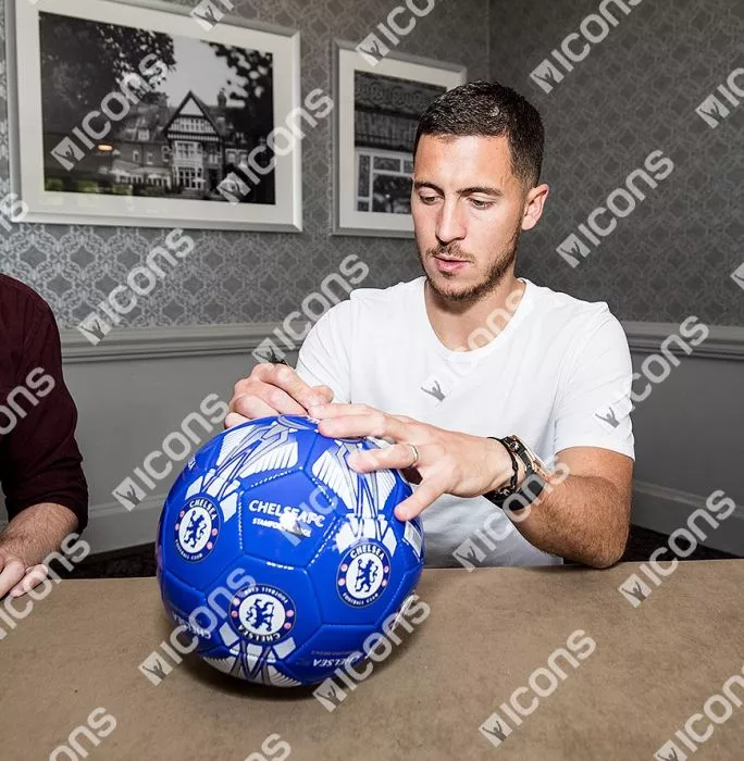 Eden Hazard Signed Chelsea Ball