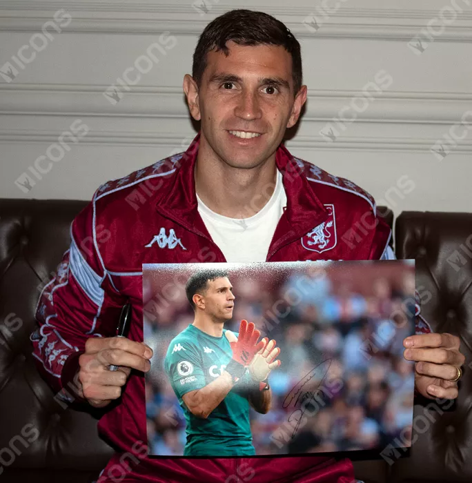 Emiliano Martinez Signed Aston Villa Photo