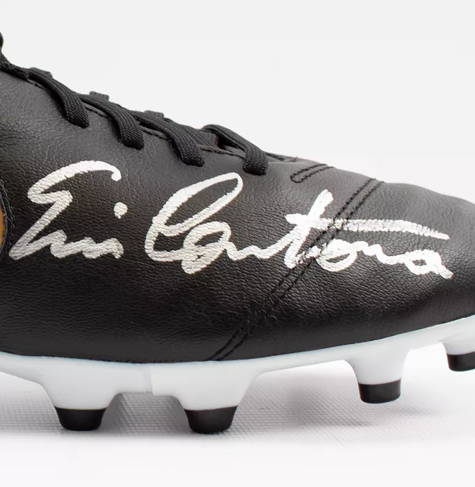 Eric Cantona Signed Black Nike Tiempo Boot
