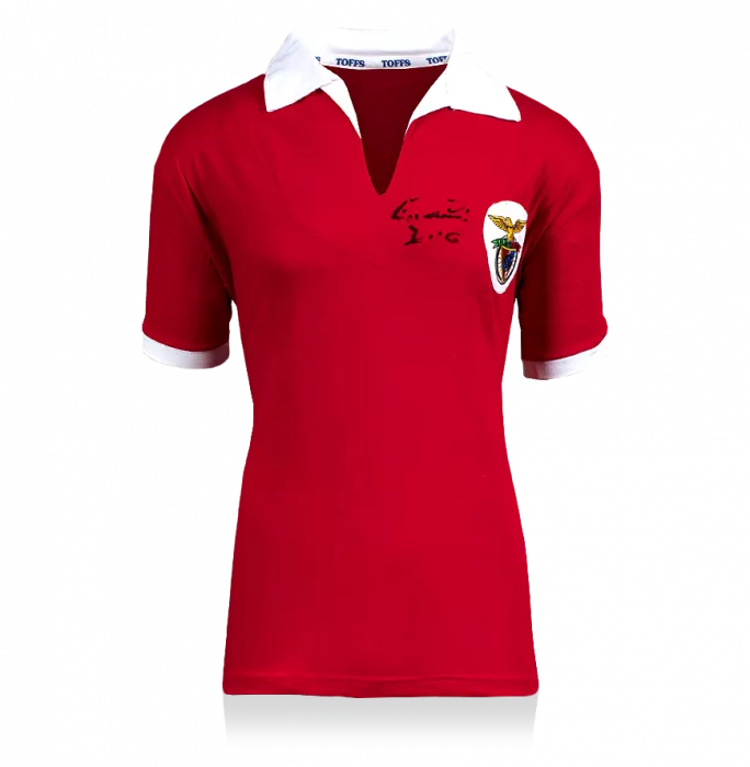Eusebio Front Signed Retro Benfica Shirt