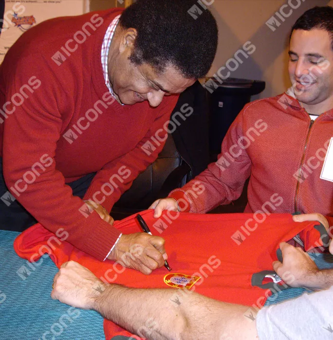 Eusebio Front Signed Retro Portugal Shirt