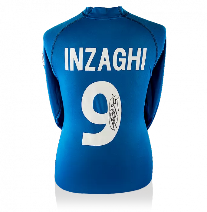 Filippo Inzaghi Signed Italy 2000 Home Shirt