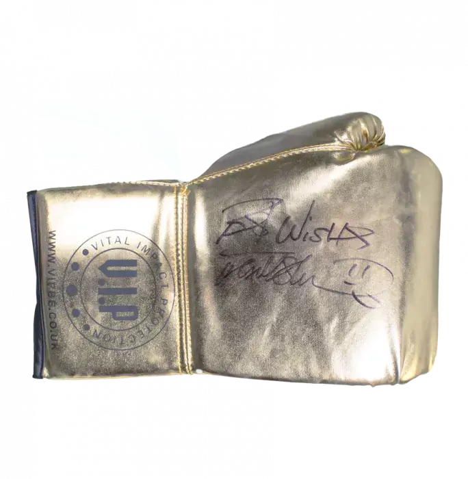 Frank Bruno Signed VIP Gold Boxing Glove