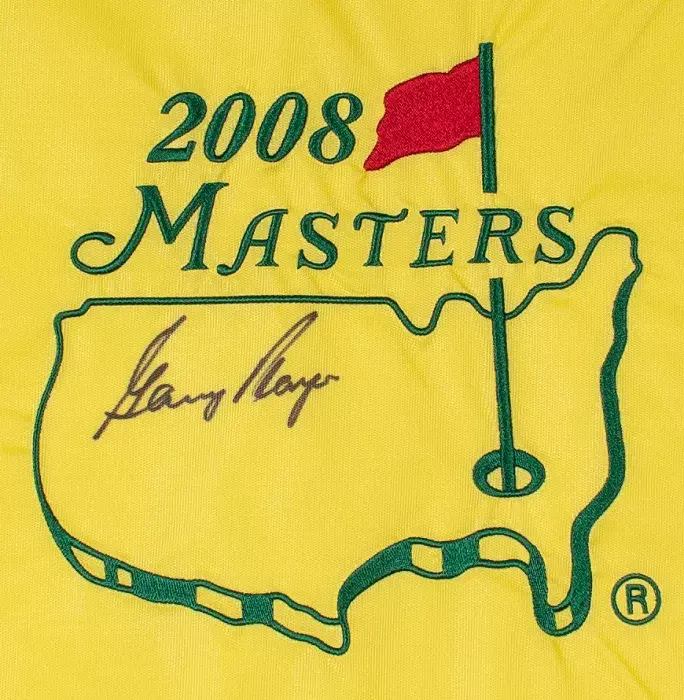 Gary Player Signed 2008 Masters Pin Flag