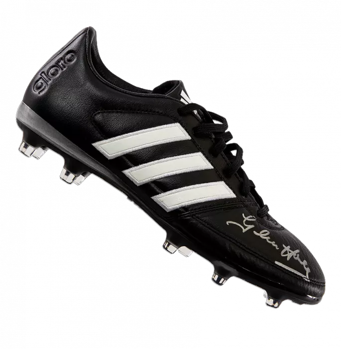 Glenn Hoddle Signed Black Adidas Gloro Boot