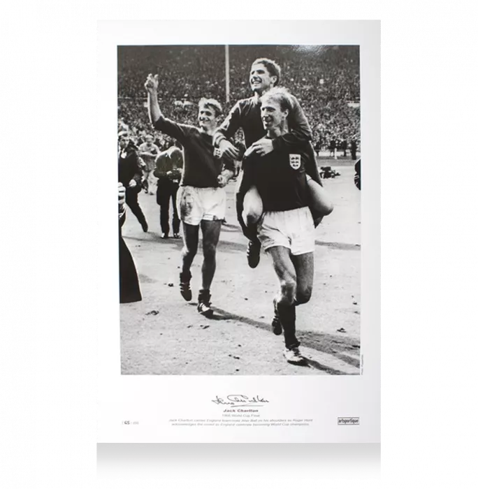 Jack Charlton Signed England 1966 Photo
