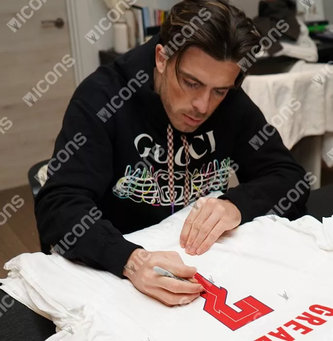 Jack Grealish Back Signed England T-Shirt