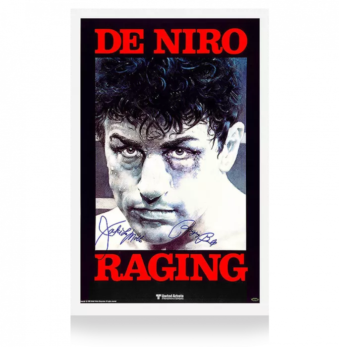 Jake LaMotta Signed Raging Bull Movie Poster